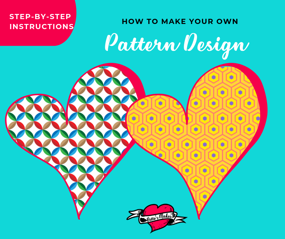 How to Make your own patterns! You can design really great patterns just using simple shapes and changing up the colors. Learn how to design your own patterns with ease.  BettesMakes.com