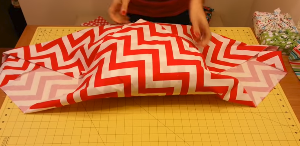 No Sew Pillow Cover Fold and Tie