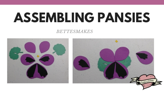 Mother's Day Card - assembling the pansies
