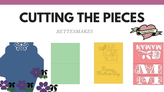 Best Ever Mother's Day Card - cutting the pieces