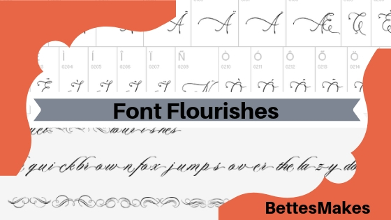 Font Flourishes - made for DIY Crafts | DIY Ideas | Calligraphy | Card Making