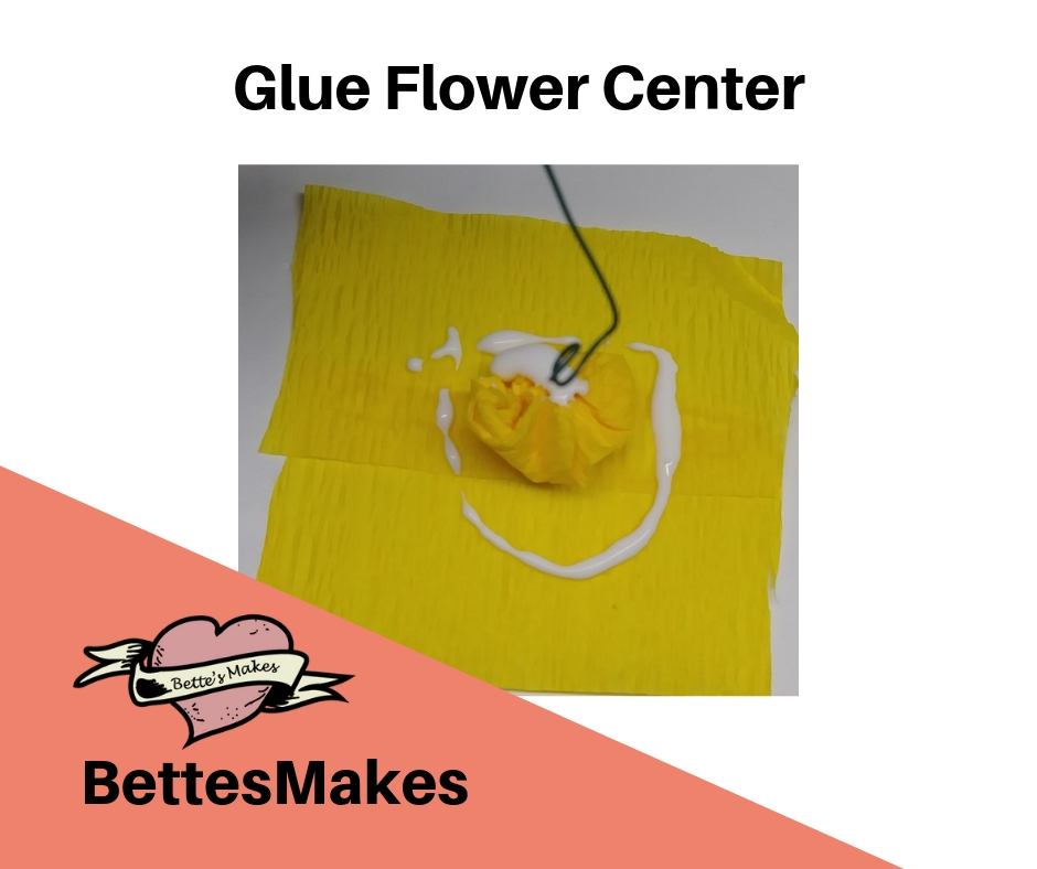 DIY Paper Flower Glue the Center