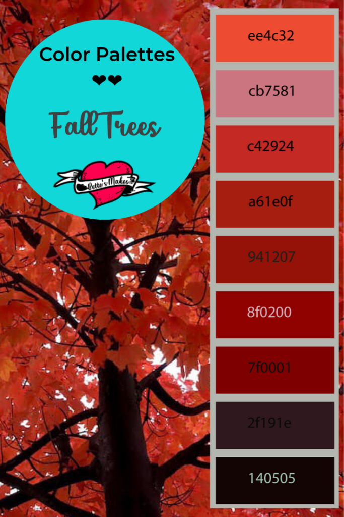 Wow - Fall colors are amazing! Take this palette to make all your fall decorations! Think Halloween, Thanksgiving and more...FREE from BettesMakes.com
