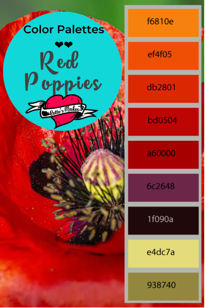 In Flanders Fields the Poppies Blow between the crosses, row on row...A salute to veterans all around the globe Lest we forget! #colorpalette #poppy #poppies