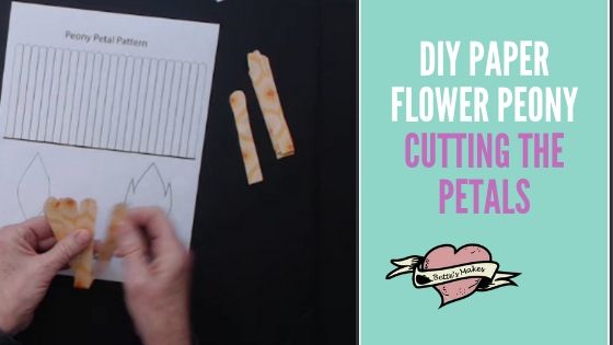 DIY Paper Flower Peony - Cutting the Petals - BettesMakes