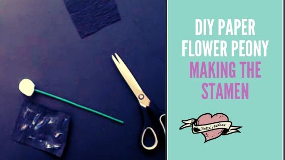 DIY Paper Flower Peony - making the stamen - BettesMakes