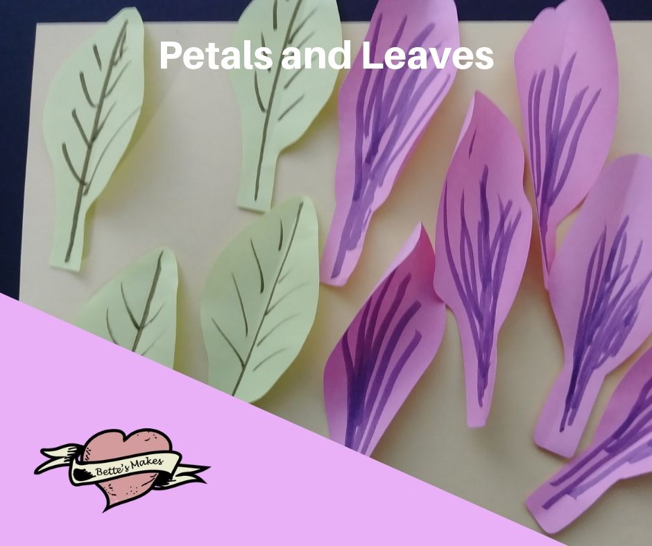 DIY Paper Flower  Lily Petals and Leaves - BettesMakes.com