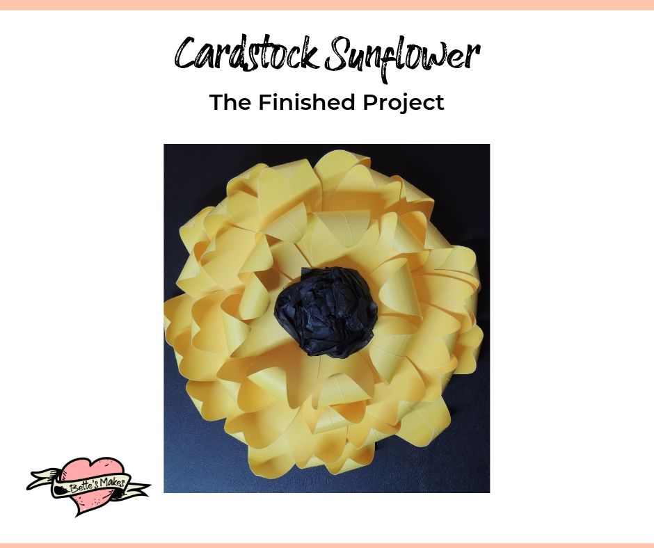 Cardstock Sunflower - The Finished Project