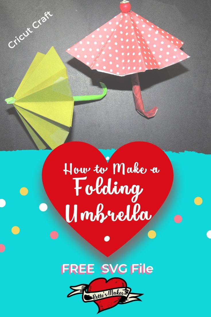 How to make folding umbrellas using your Cricut! This Cricut project is so fun to make and all you need to do is upload the free template to get started. #Cricut #circutprojects #papercraft #craft 