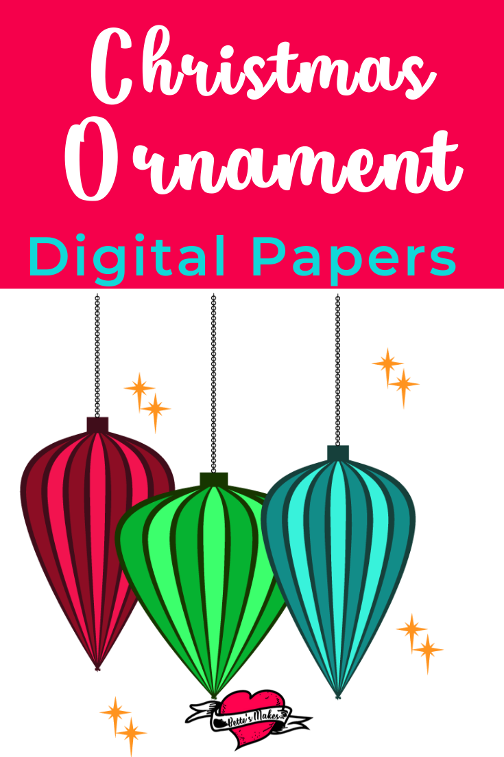 Christmas Ornament Design File 01 - the first in a series of FREE digital downloads from BettesMakes.com #papercraft #digitalpaper #cricut