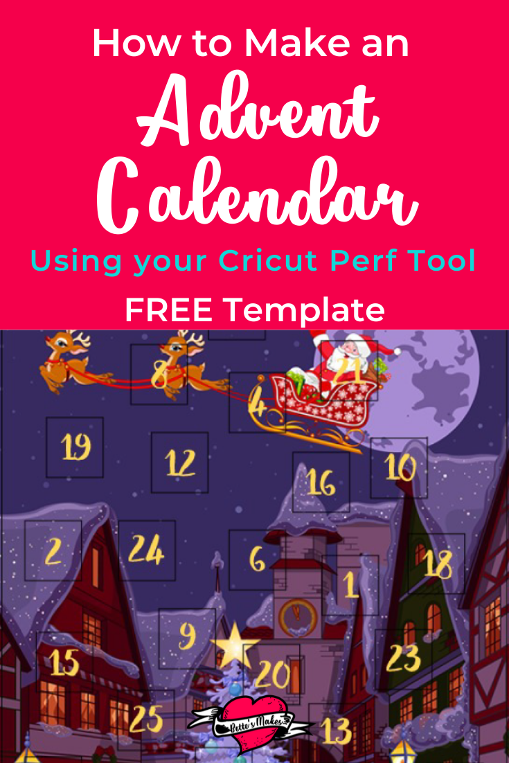 How to Make An Advent Calendar using your Cricut Maker Perf Tool. You will have lots of fun personalizing these calendars! Perfect papercraft fun! #Cricut #cricutproject #cricutperf #papercraft