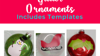 How to make glitter ornaments using your Cricut! These ornaments are so easy to make and they make the perfect DIY Home Decor! #Cricut #DIYhomedecor #Christmas #ornaments