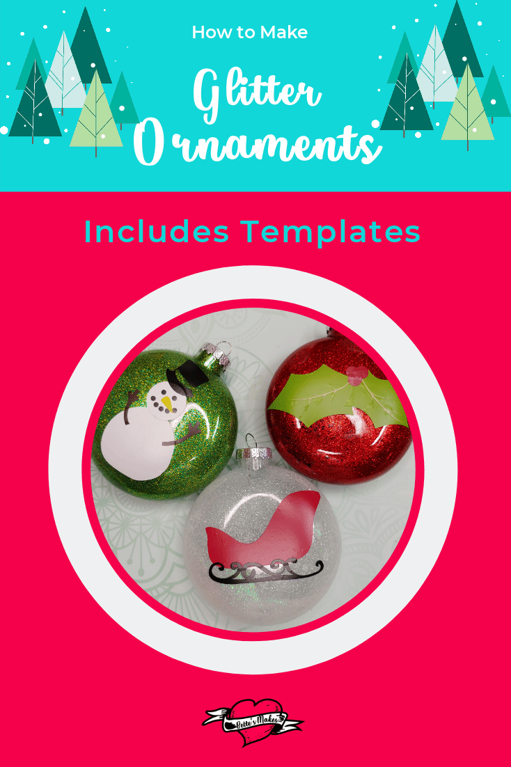How to make glitter ornaments using your Cricut! These ornaments are so easy to make and they make the perfect DIY Home Decor! #Cricut #DIYhomedecor #Christmas #ornaments