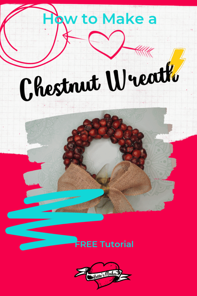 How to Make a Chestnut Wreath tutorial - great for the holiday season and these wreaths look so professional! Great DIY Home Decor project - just use hot glue to get the project started No Cricut required! #wreathing #wreath #thanksgiving #halloween #crafttutorial #cricut