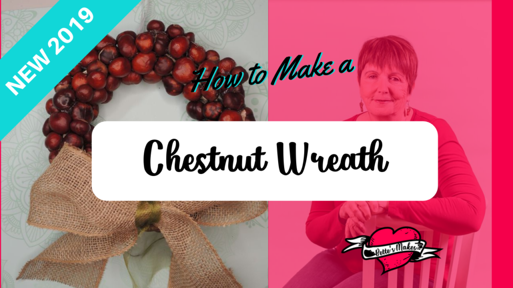 How to Make a Chestnut Wreath tutorial - great for the holiday season and these wreaths look so professional! Great DIY Home Decor project - just use hot glue to get the project started No Cricut required! #wreathing #wreath #thanksgiving #halloween #crafttutorial #cricut