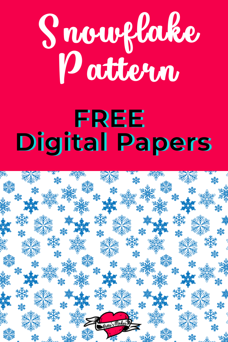 Snowflakes! FREE download - get Blue and White Flakes! - use these digital papers in all your winter crafts! FREE to use in any manner you wish! the first in a series of FREE digital downloads from BettesMakes.com #papercraft #digitalpaper #cricut