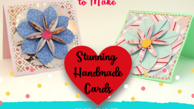 Make these amazing handmade cards using simple shapes. Perfect for showing off your card-making talent! #handmadecard #card #cricut #cricutproject #cricutcraft #papercraft