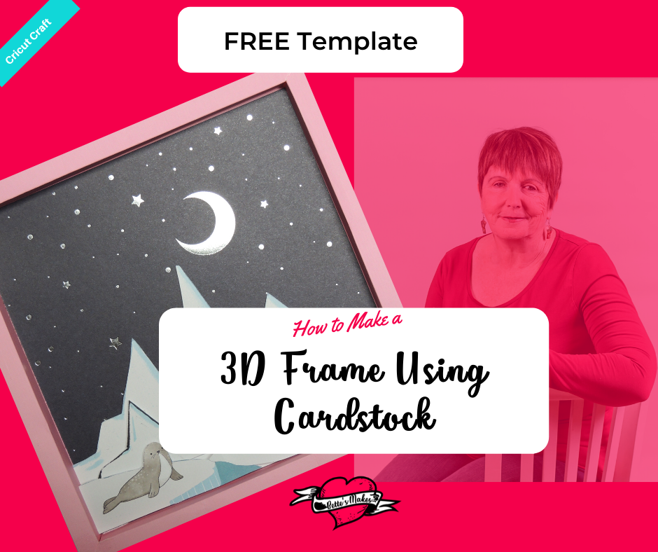 Get this FREE template for making your own 3D Frame - great for making gorgeous 3D images for display. Perfect for DIY Home Decor and more. #Papercraft #DIYHomeDecor #CricutCraft #Cricut