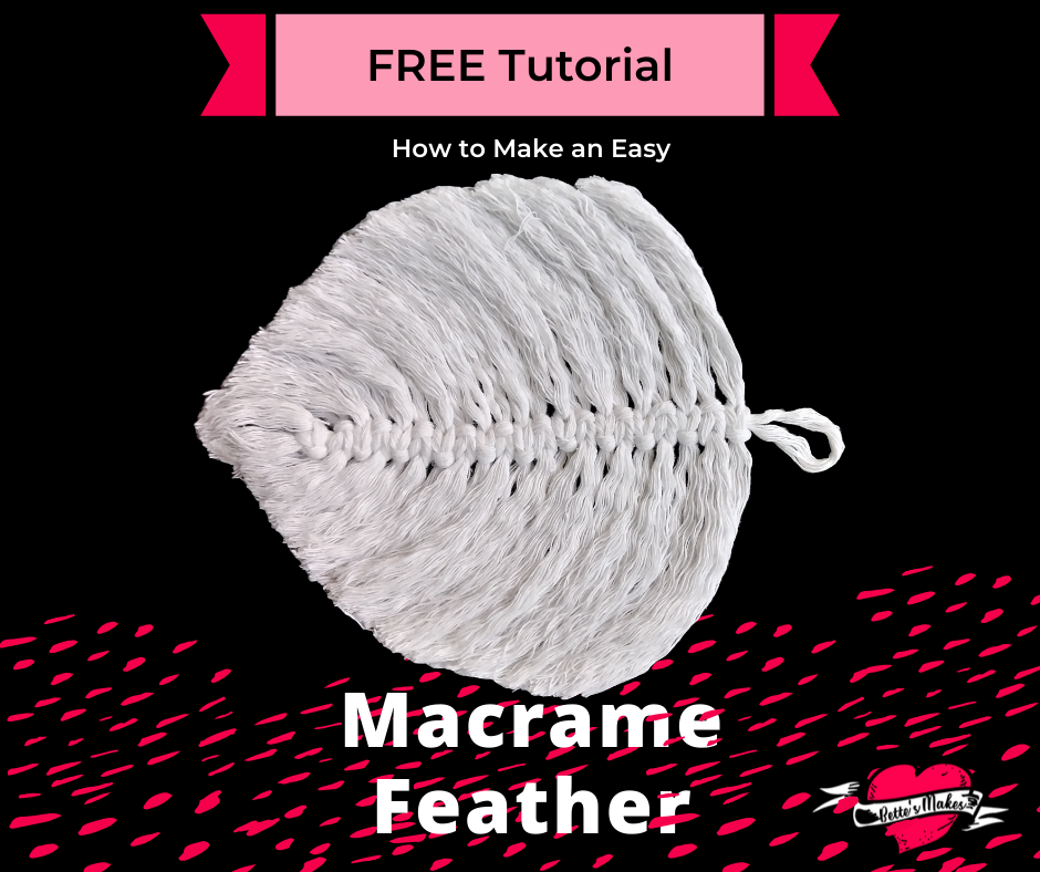 Macrame is back in fashion! This feather is the perfect make for your DIY Home Decor! Imagine decorating a hallway wall with this fun project. #macrame #macrametutorial #macrameleaf
