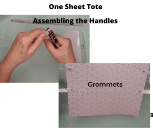 One Sheet Tote Adding the Handles - BettesMakes