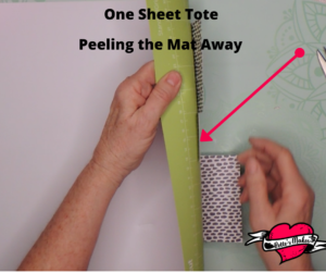 One Sheet Tote Peeling the Mat Away fom BettesMakes
