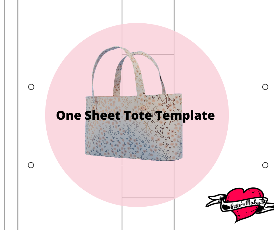 How to Make a One Sheet Tote Bag Template from BettesMakes