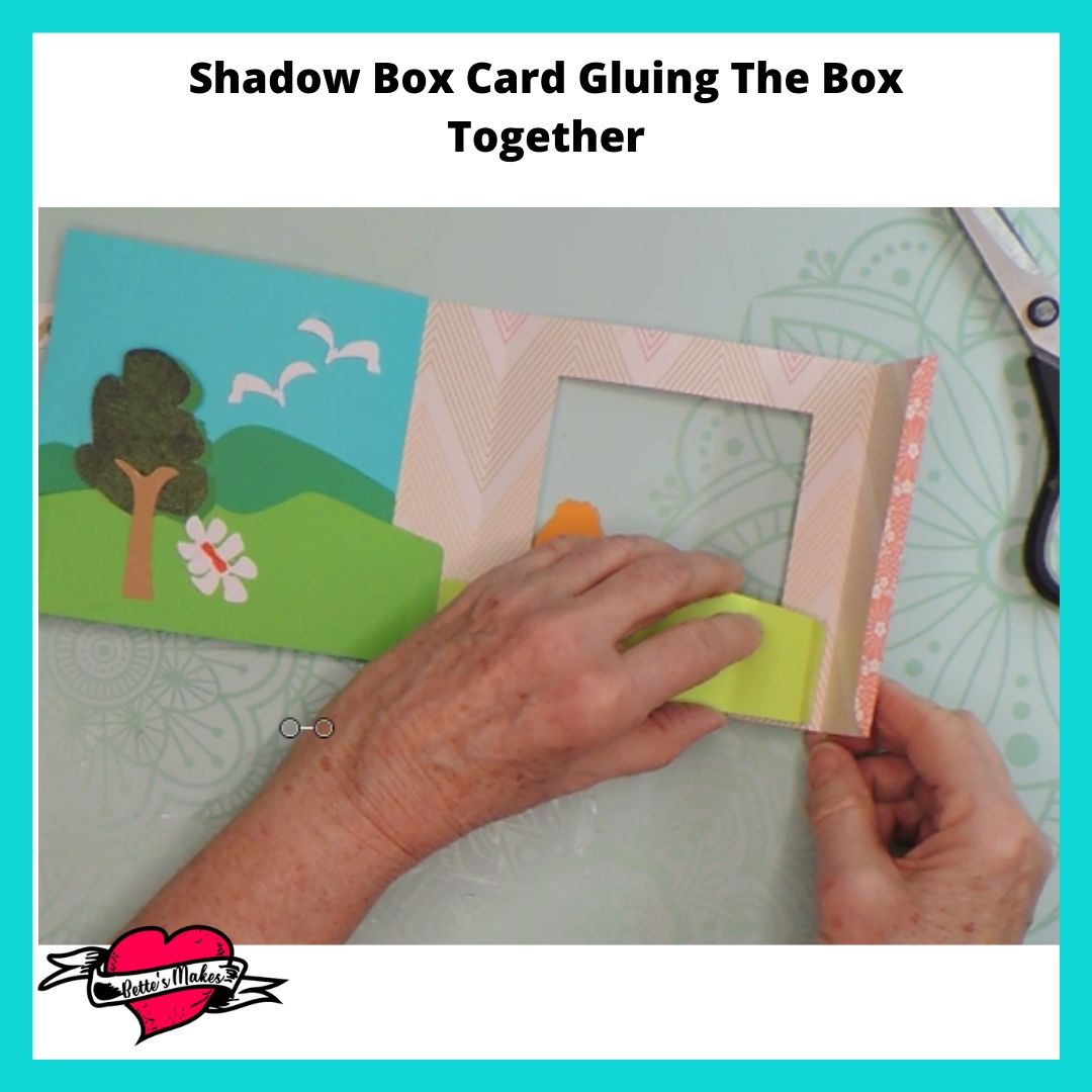 Shadow Box Card - Gluing the Box Together