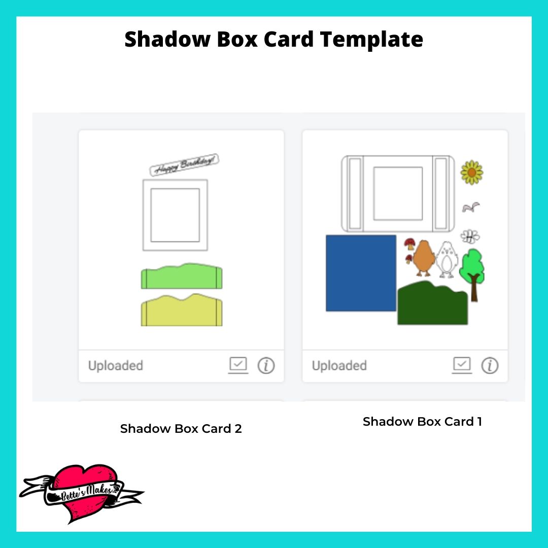 Shadow Box Card Template Files