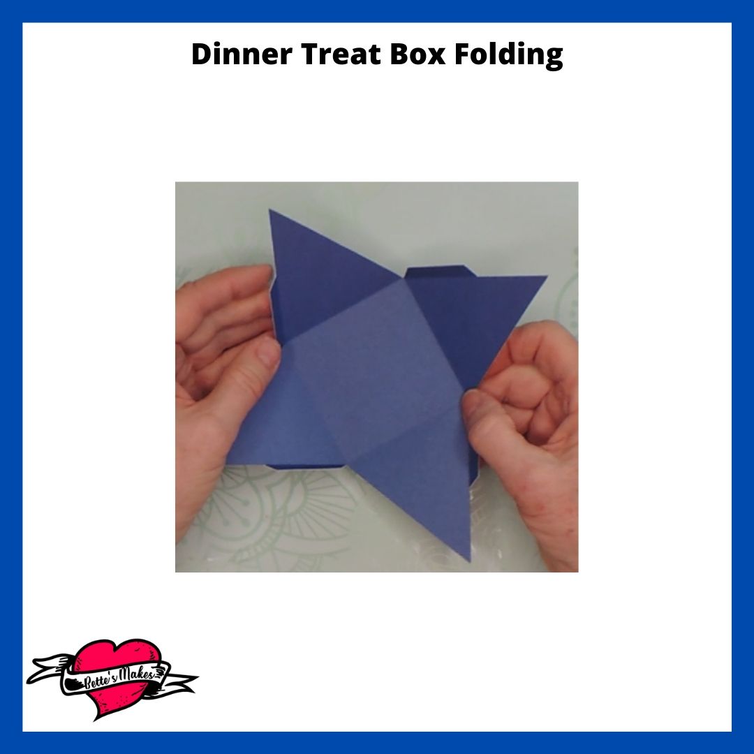 Cricut Craft Dinner Treat Box Folding the Sides