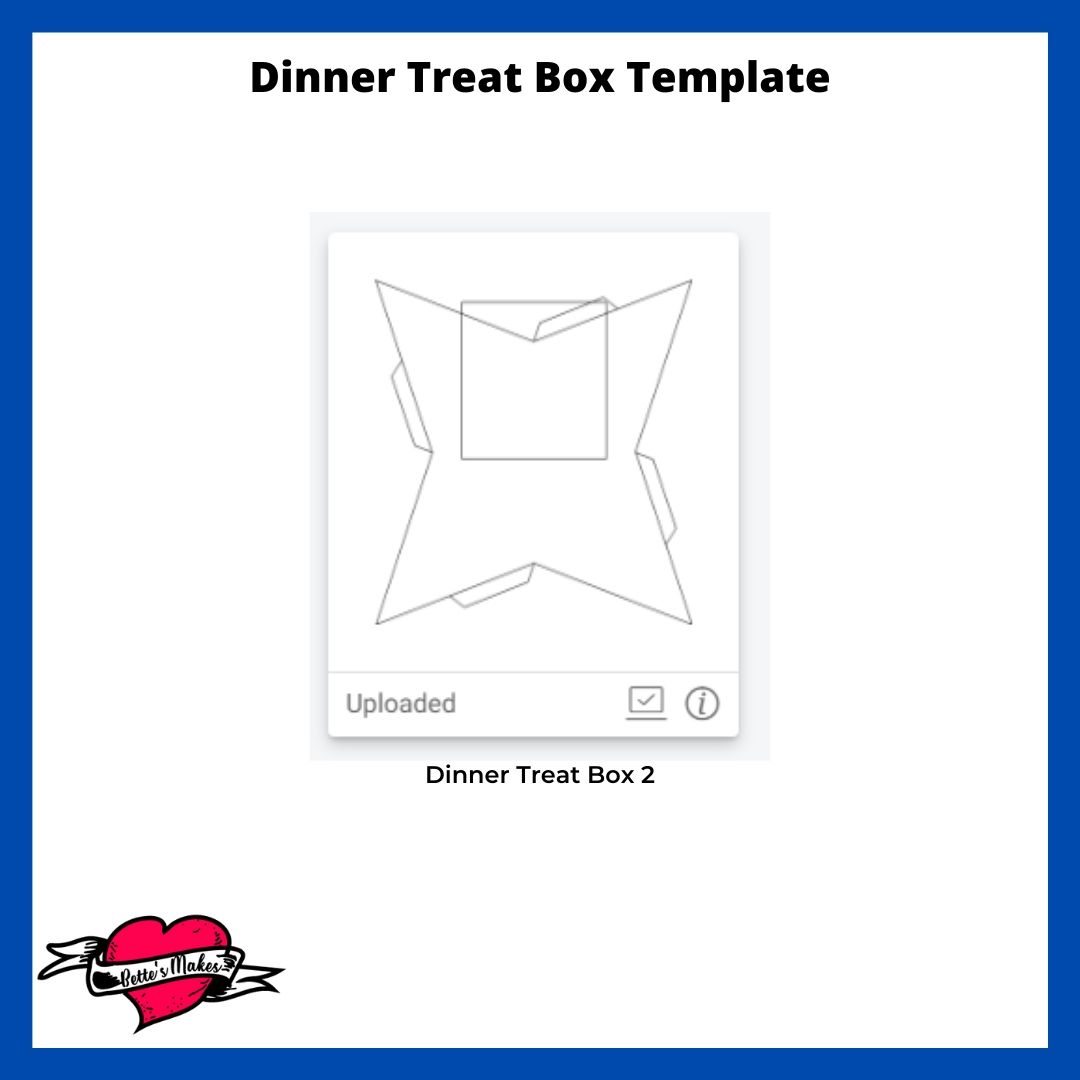 Cricut Craft - Dinner Treat Box Template