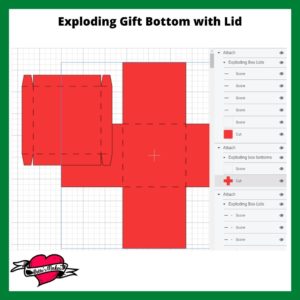 Exploding Gift Box Bottom with Lid