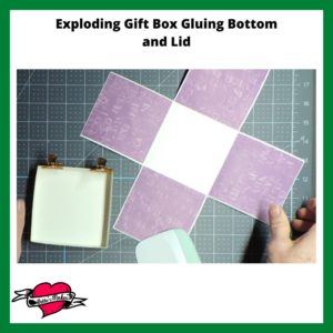 Exploding Gift Box Gluing Decorative Pieces and Lid
