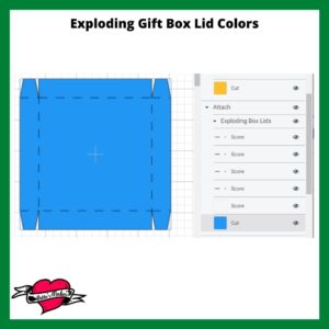 Exploding Gift Box Changing Colors in the Layers Panel