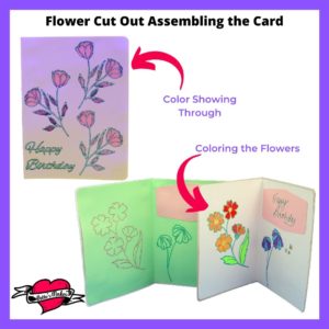 Flower Cut Out Card Assembling the Card