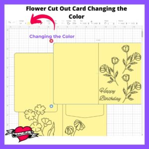 Flower Cut Out Card Changing the color