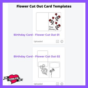 Creative Handmade Birthday Card with Cut Out Flowers Template
