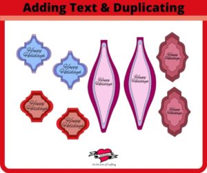 Paper Tile Ornaments adding text and duplicating