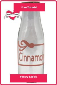 Pantry Labels Using Your Circut